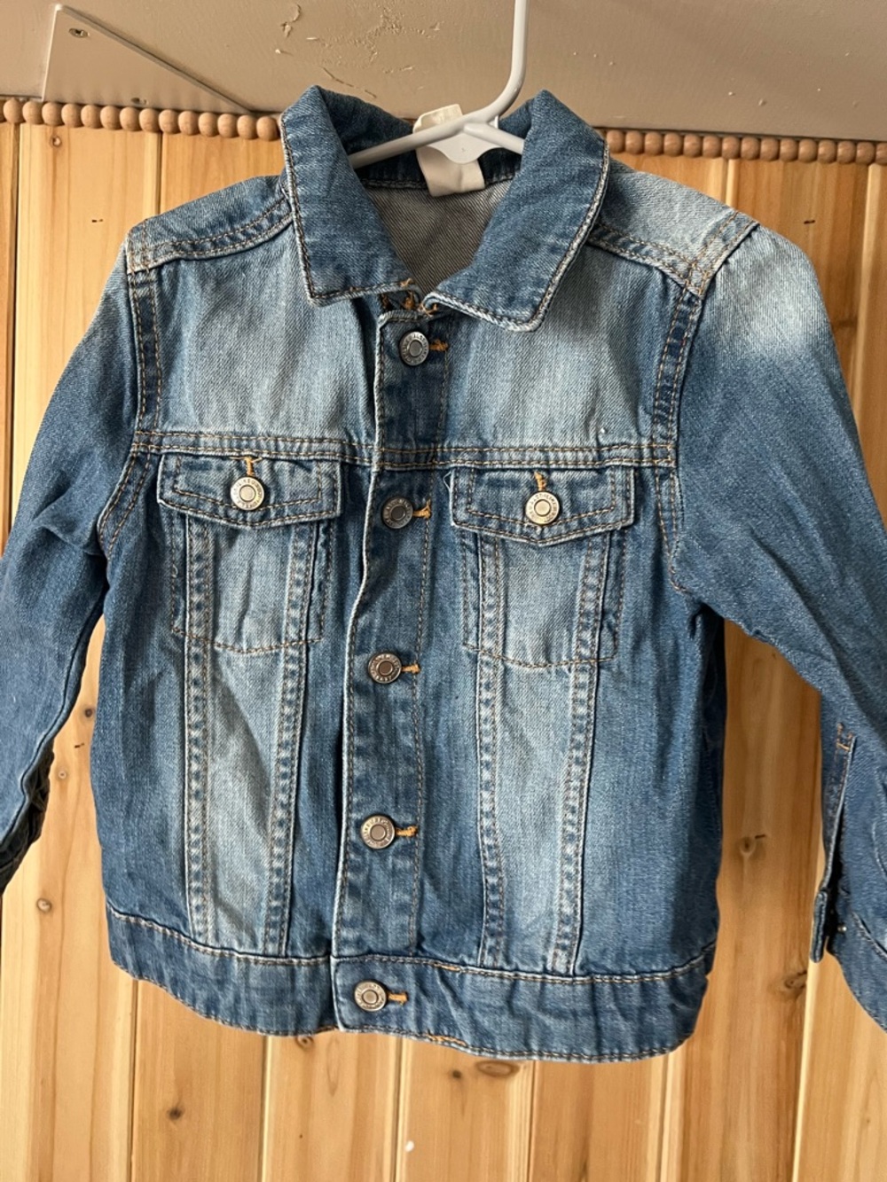 H&M Jean Denim Jacket 2-3 Years, Distressed Lightwash